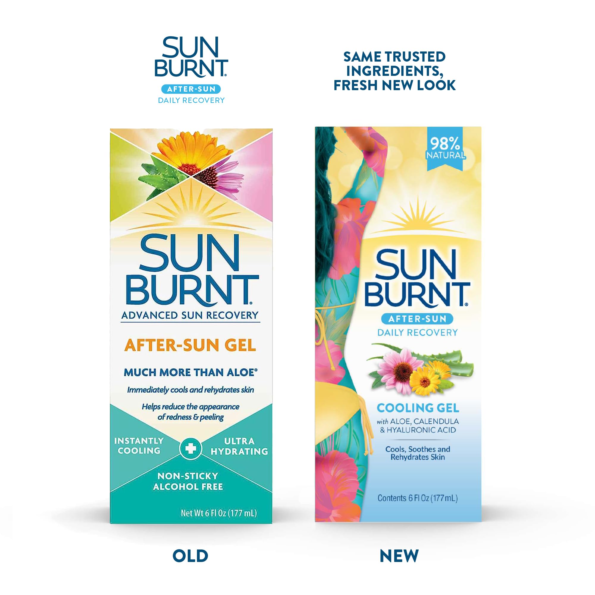 Sunburnt EMCW9 Ultra Hydrating Aloe Vera Gel 6 oz Pack of 2 (Clear)