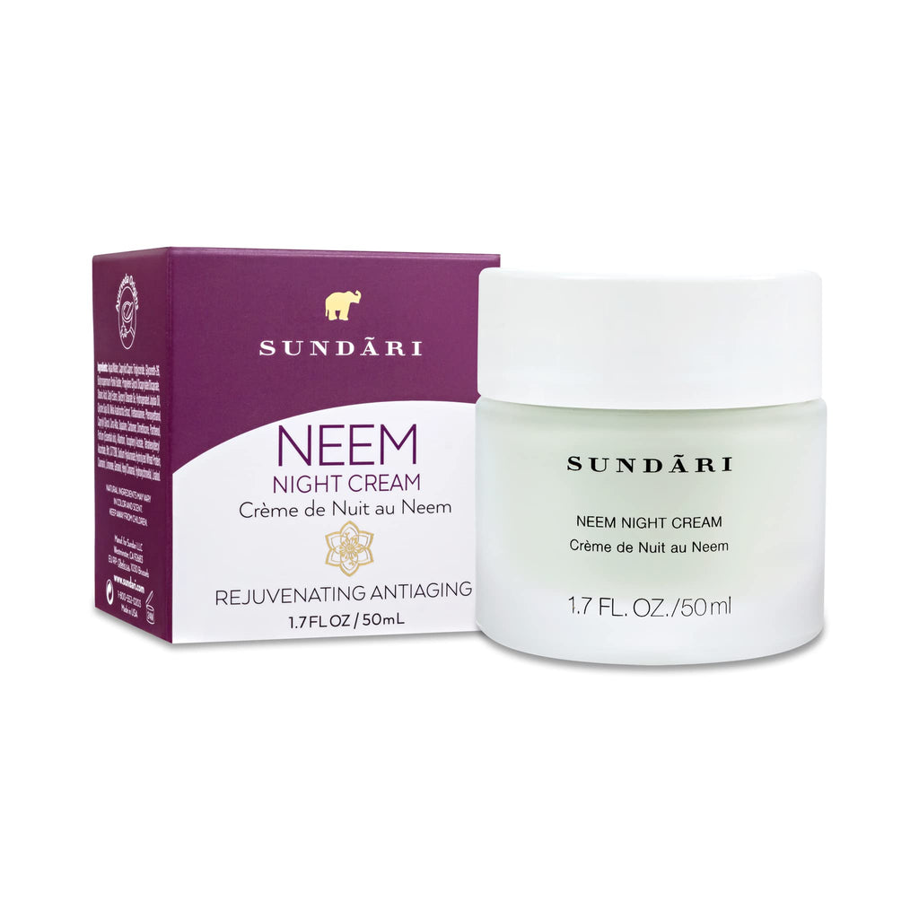 SUNDARI Neem Night Cream – Hydrating Night Moisturizer for All Skin Types | Wrinkle Repair & Radiance