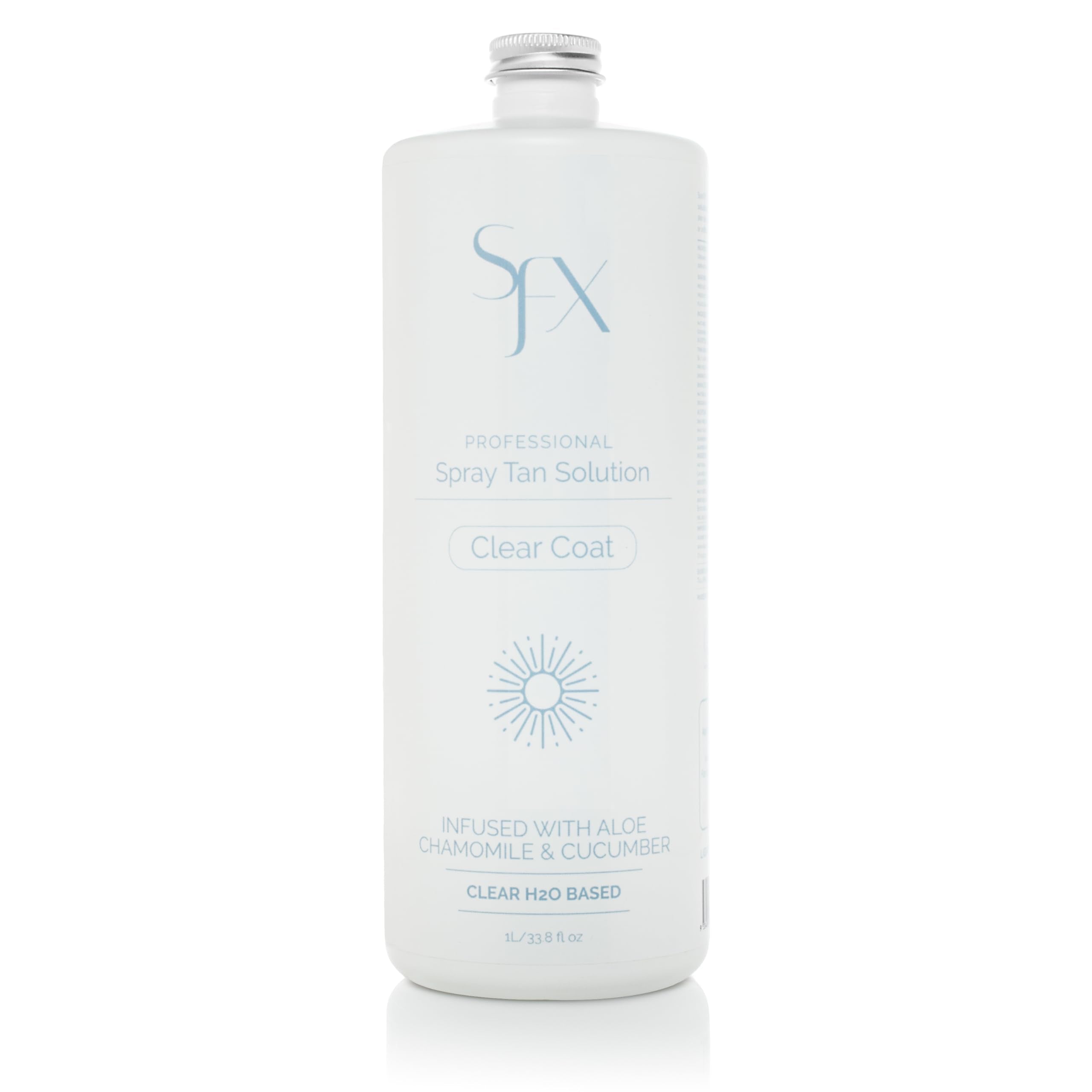 SunFX CLEARCOAT | All Natural Spray Tanning Solution | No Bronzers | Botanical Infusion (1L, MID SUMMER)