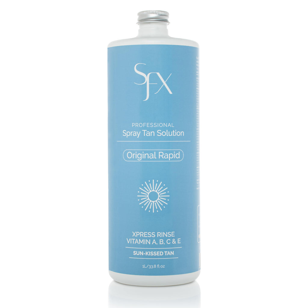 SunFX Rapid All Natural Spray Tan Solution – Dark Summer (1L) | Dry-to-Touch
