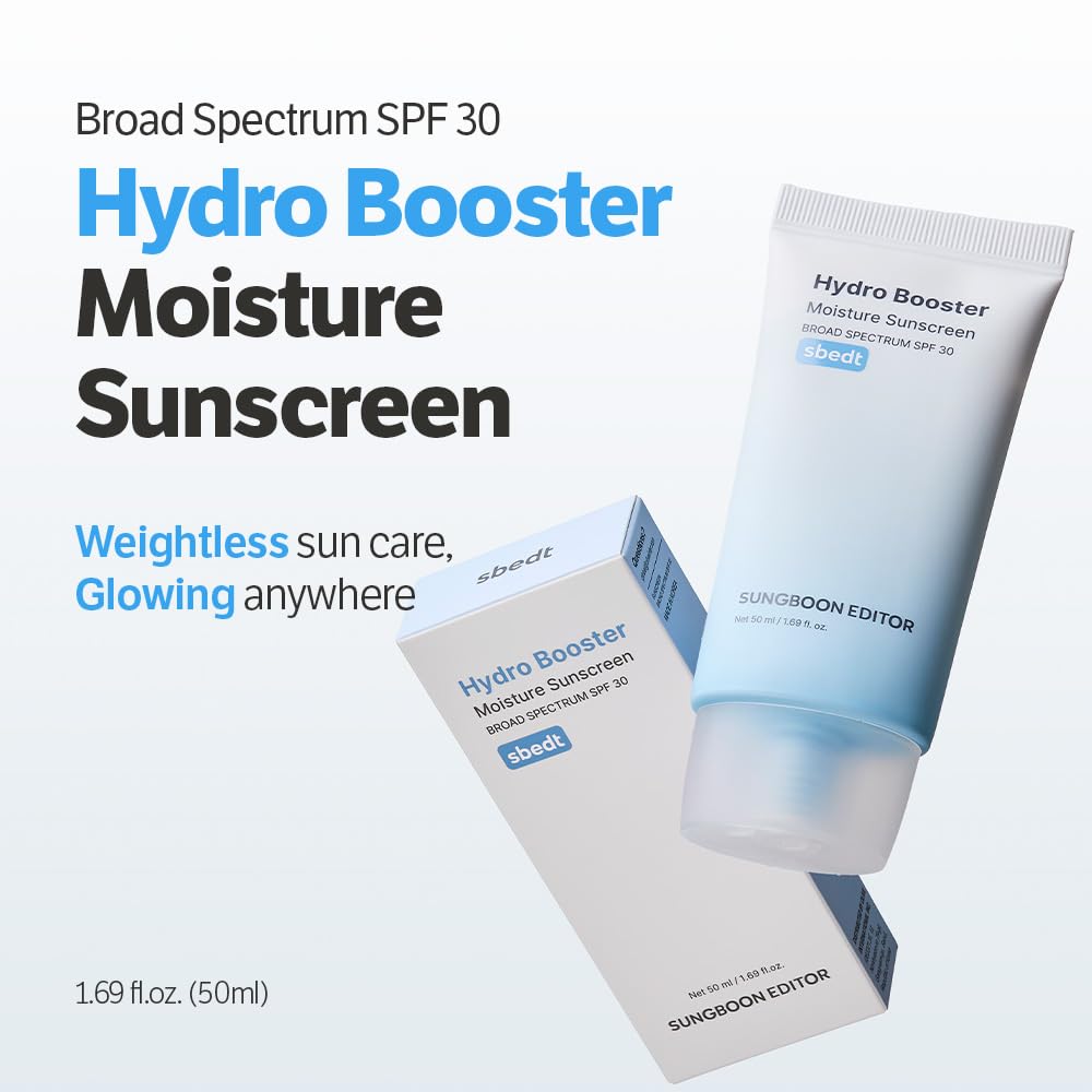SUNGBOON EDITOR Hydro Booster Sunscreen SPF 30 – Lightweight Hydration, No White Cast (50ml)