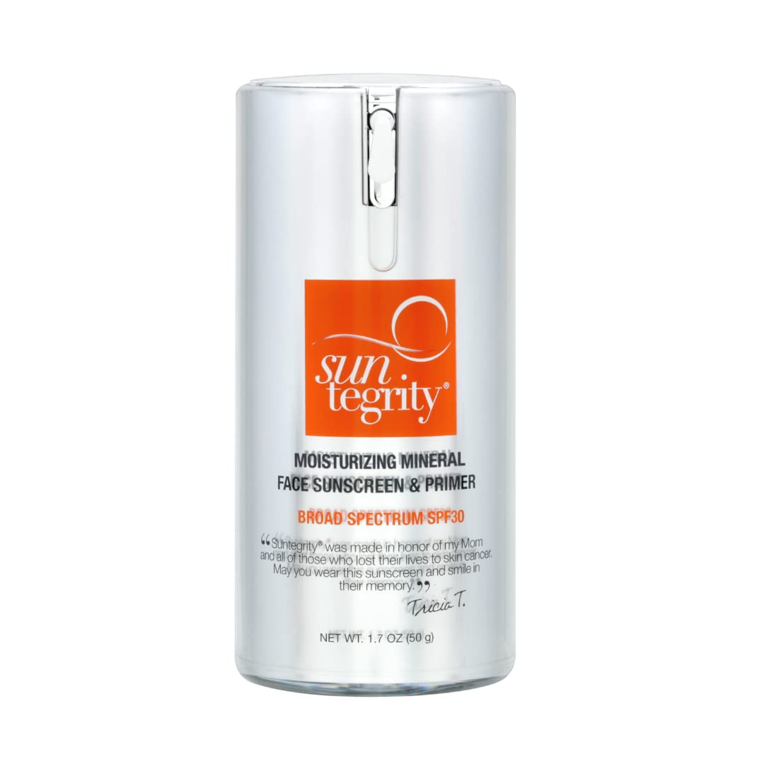 Suntegrity Moisturizing Mineral Face Sunscreen & Primer — 20% Zinc Oxide, Vegan