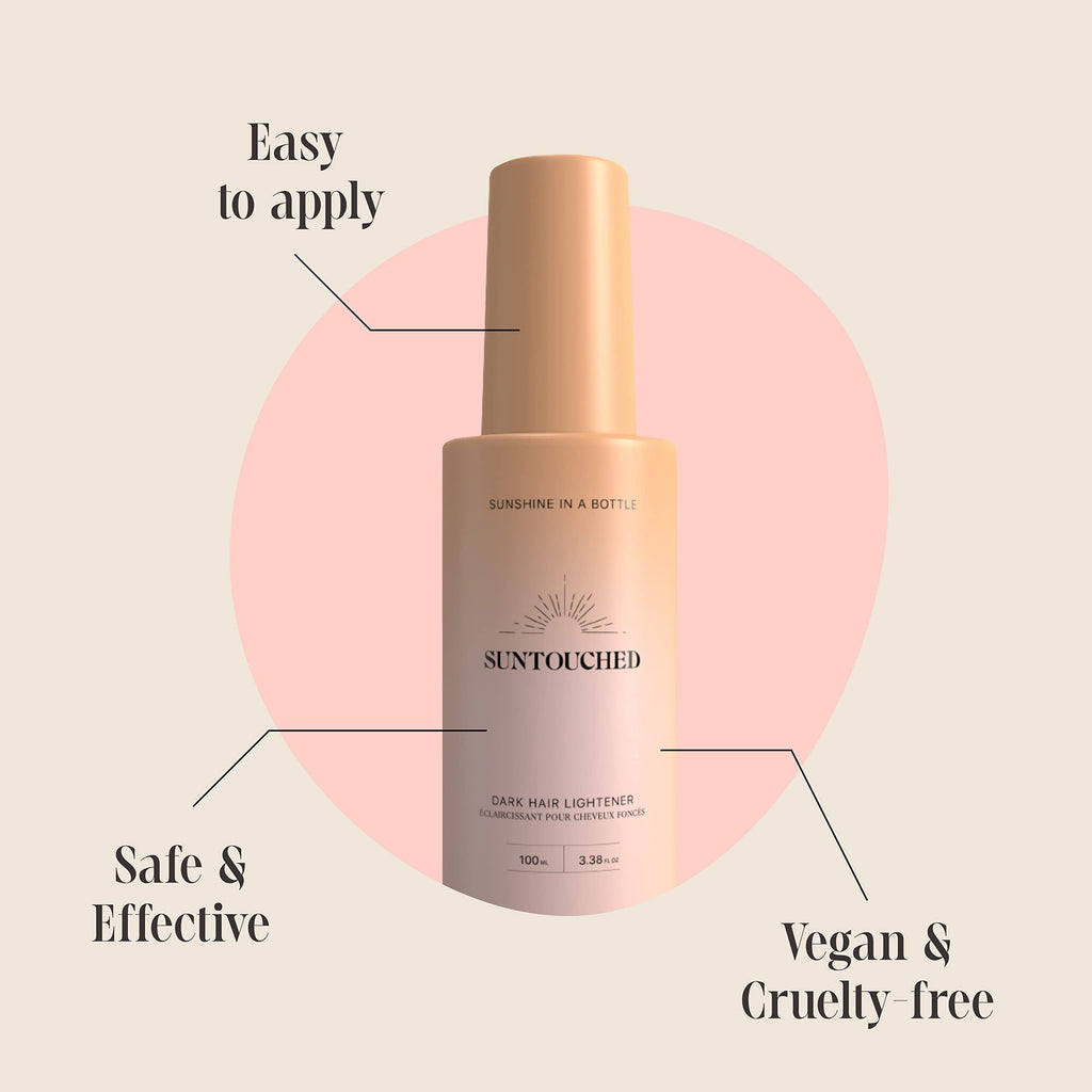 Suntouched Sun Hair Lightener for Dark Hair – Citrus & Chamomile Spray (Vegan, Cruelty-Free)