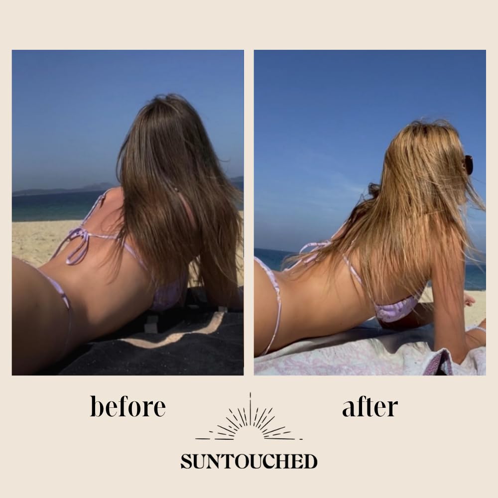 Suntouched Sun Hair Lightener for Dark Hair – Citrus & Chamomile Spray (Vegan, Cruelty-Free)