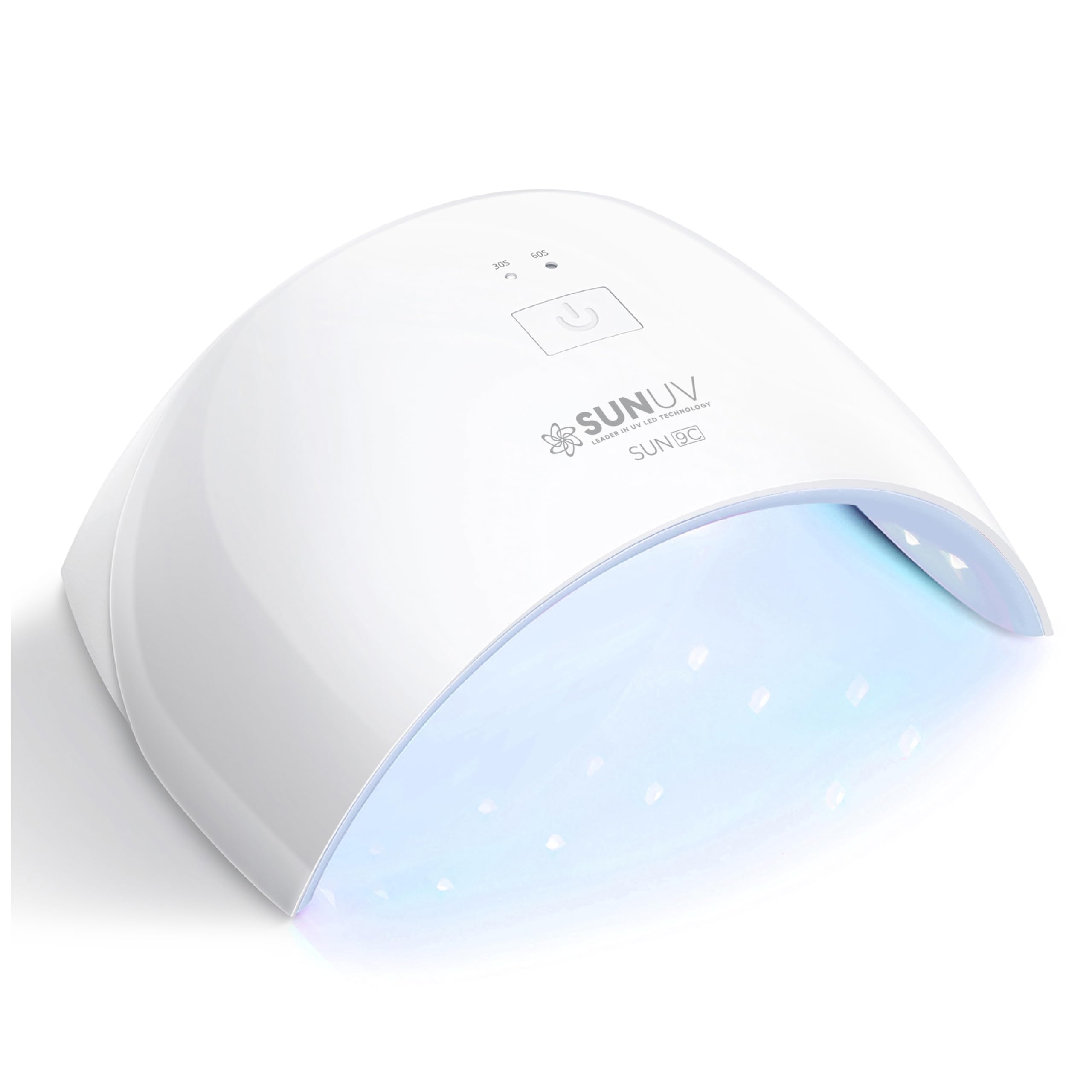 SUNUV SUN9C UV LED Nail Lamp – Fast Gel Curing, Auto Sensor, 60s Dry, Two Timers, Blue Gift for Women
