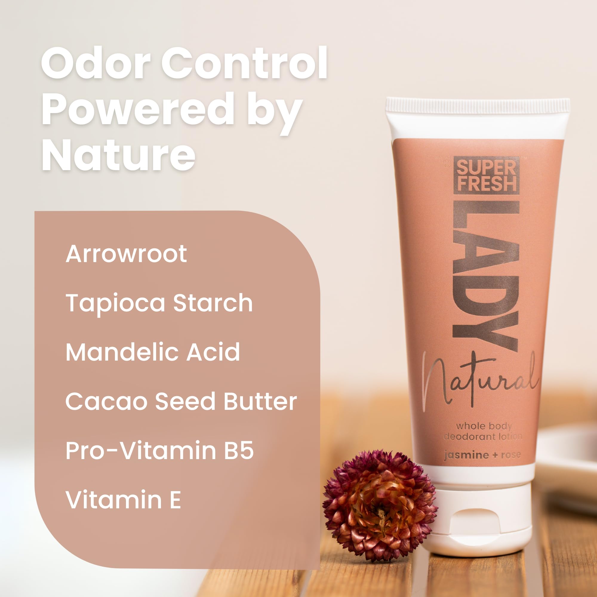 Super & Fresh Co. Lady Parts Aluminum-Free Natural Deodorant – Jasmine Rose, 2 Pack