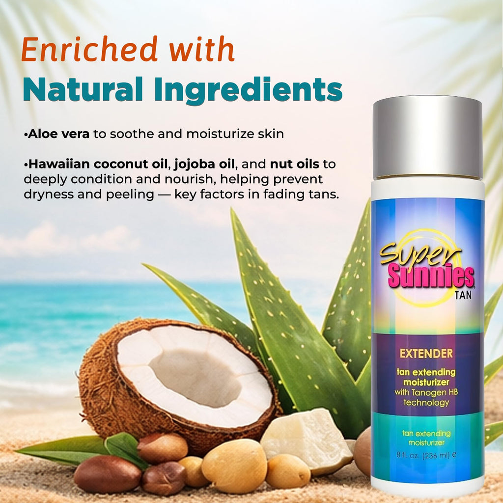 Super Sunnies Tan Extender Moisturizer Lotion - Indoor & Sunless Tanning, 8 oz