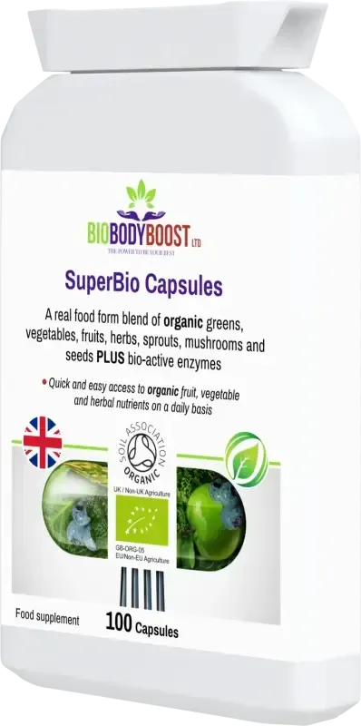 SuperBio Capsules | Vegan Organic Greens Blend UK