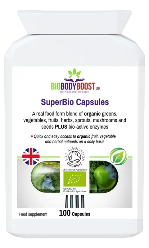 SuperBio Capsules | Vegan Organic Greens Blend UK
