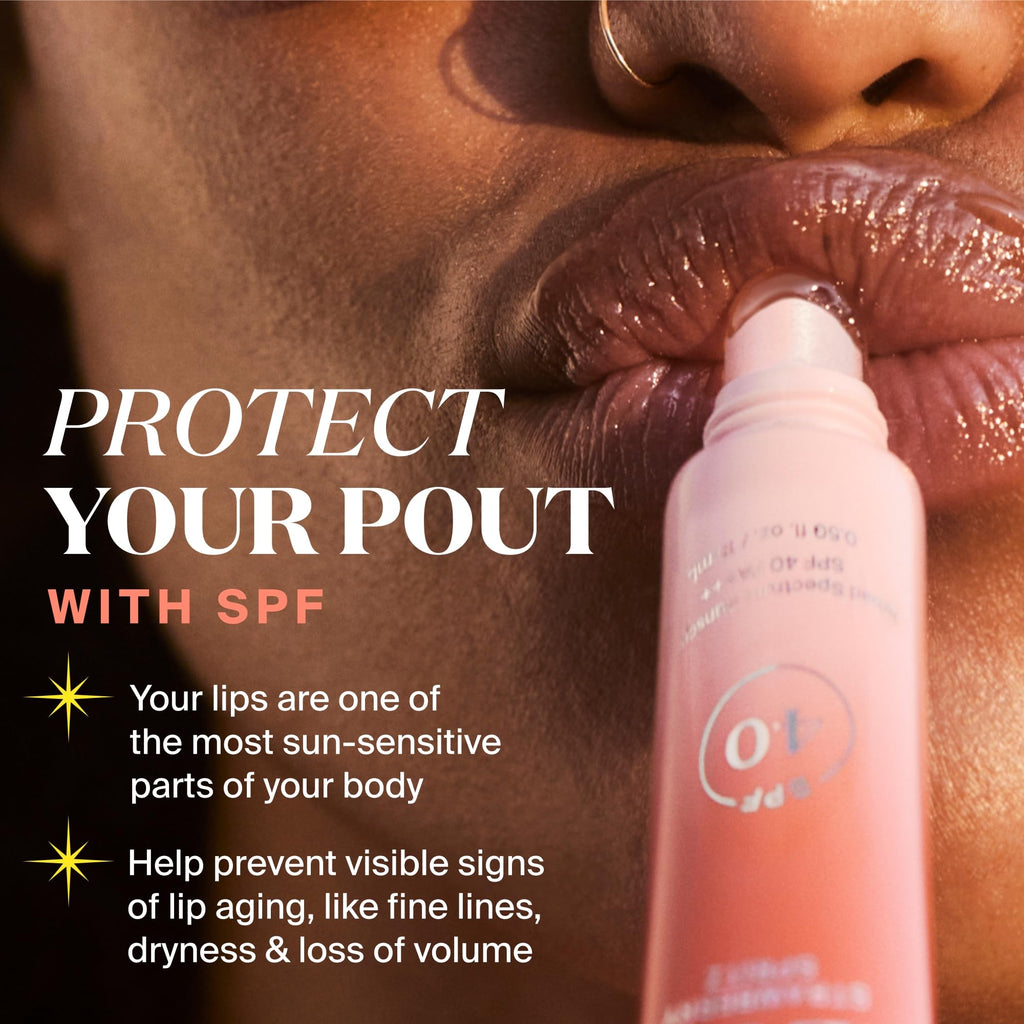 Supergoop! Glow Gloss SPF 40 Lip Balm Trio – Vanilla Soft Serve, Strawberry Spritz & Pink Peppermint
