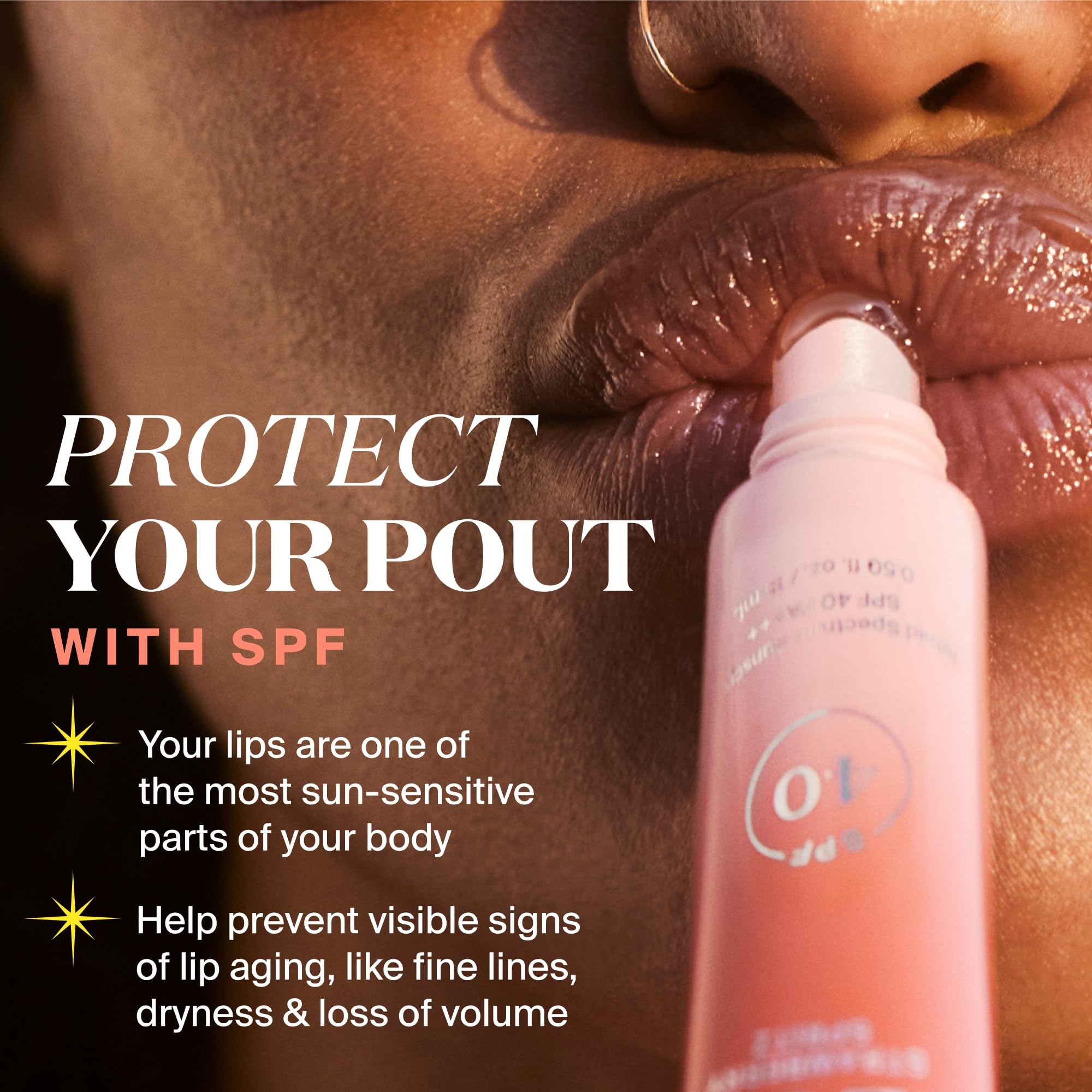 Supergoop! Glow Gloss SPF 40 Lip Balm – Vanilla Soft Serve, Sheer Pink Tint, High Shine