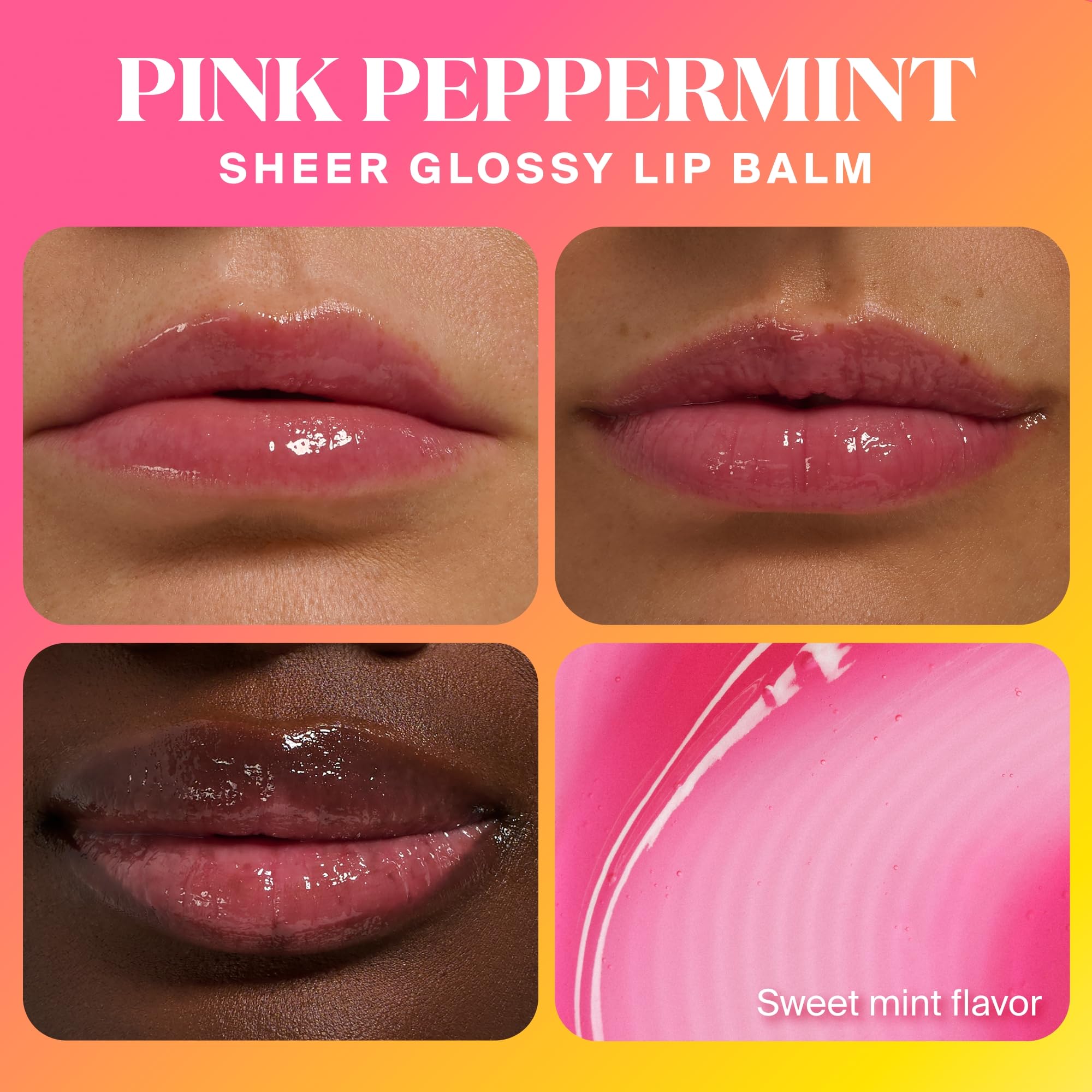 Supergoop! Glow Gloss SPF 40 Lip Balm Trio – Vanilla Soft Serve, Strawberry Spritz & Pink Peppermint