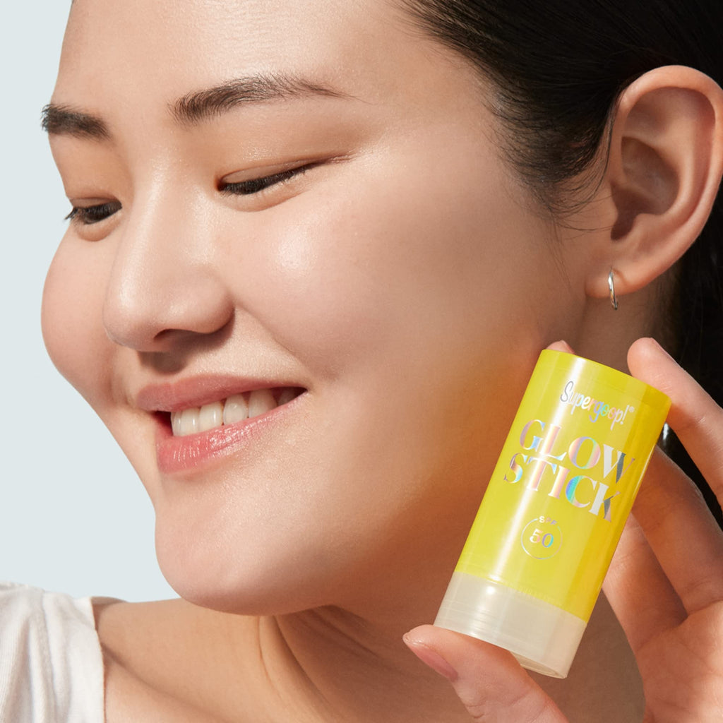 Supergoop! Glow Stick Pack of 2 — SPF 50 PA++++ Dry Oil Sunscreen for Face & Body, Hydrating & Mess-Free