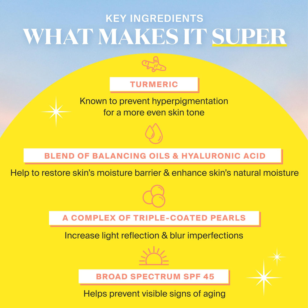 Supergoop! Glowscreen Stick SPF 45 — Golden Hour Glow & Protect, 0.35 oz