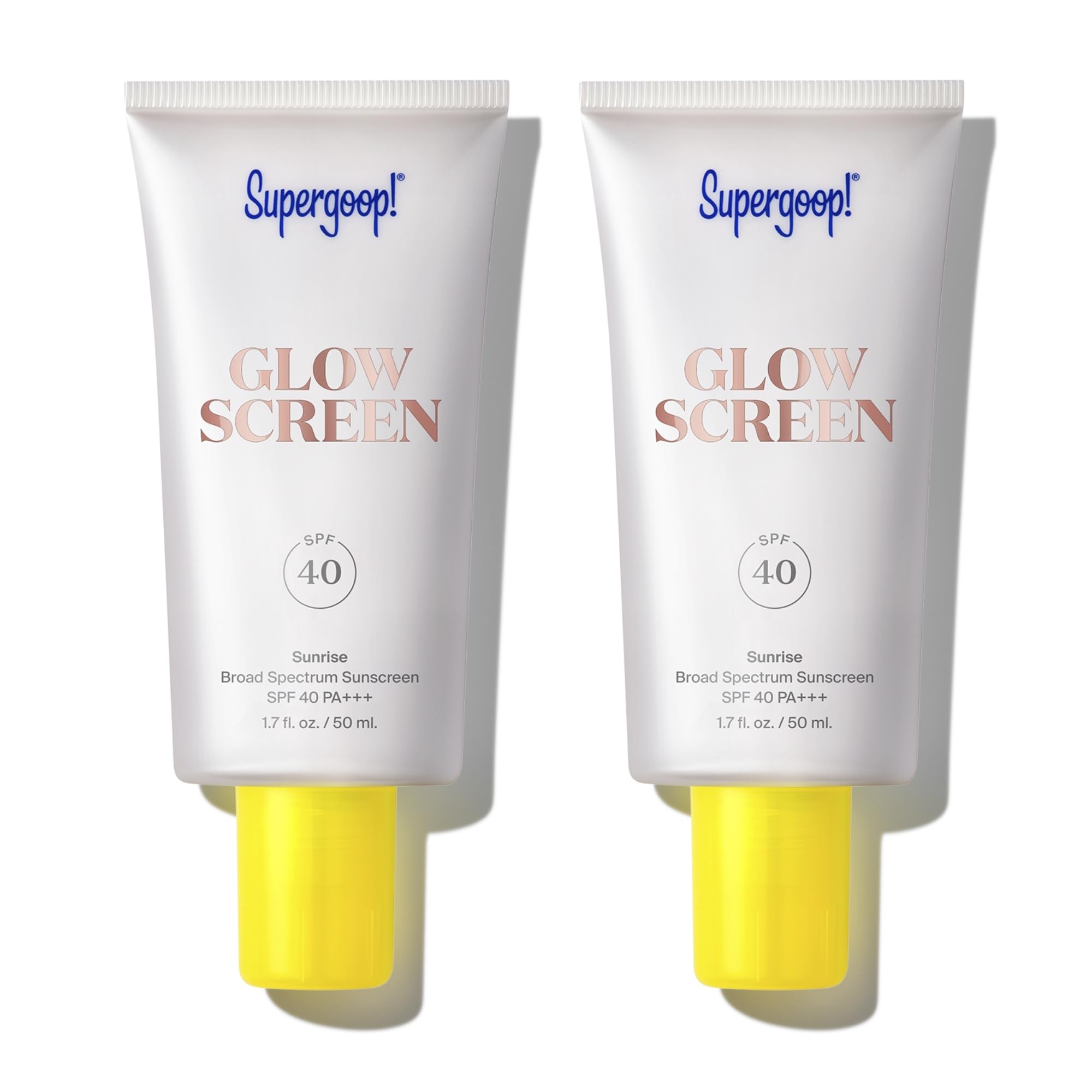 Supergoop! Glowscreen SPF 40 Sunrise – 1.7 fl oz x2 Pack | Hydrating Tint & Primer
