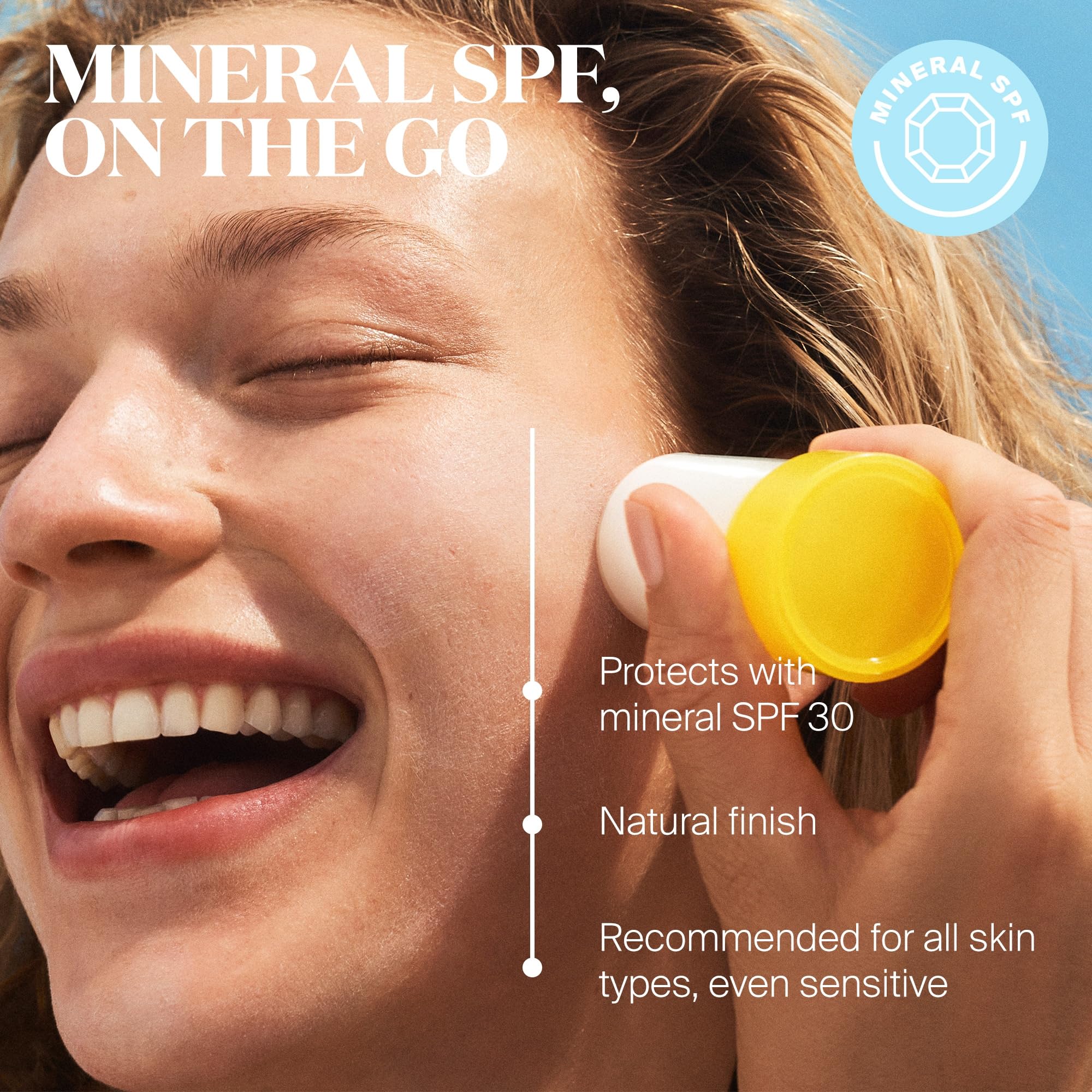 Supergoop! Mineral Sheer Stick SPF 30 – Broad Spectrum Mineral Sunscreen for Face & Body (Natural Finish) – Pack of 2