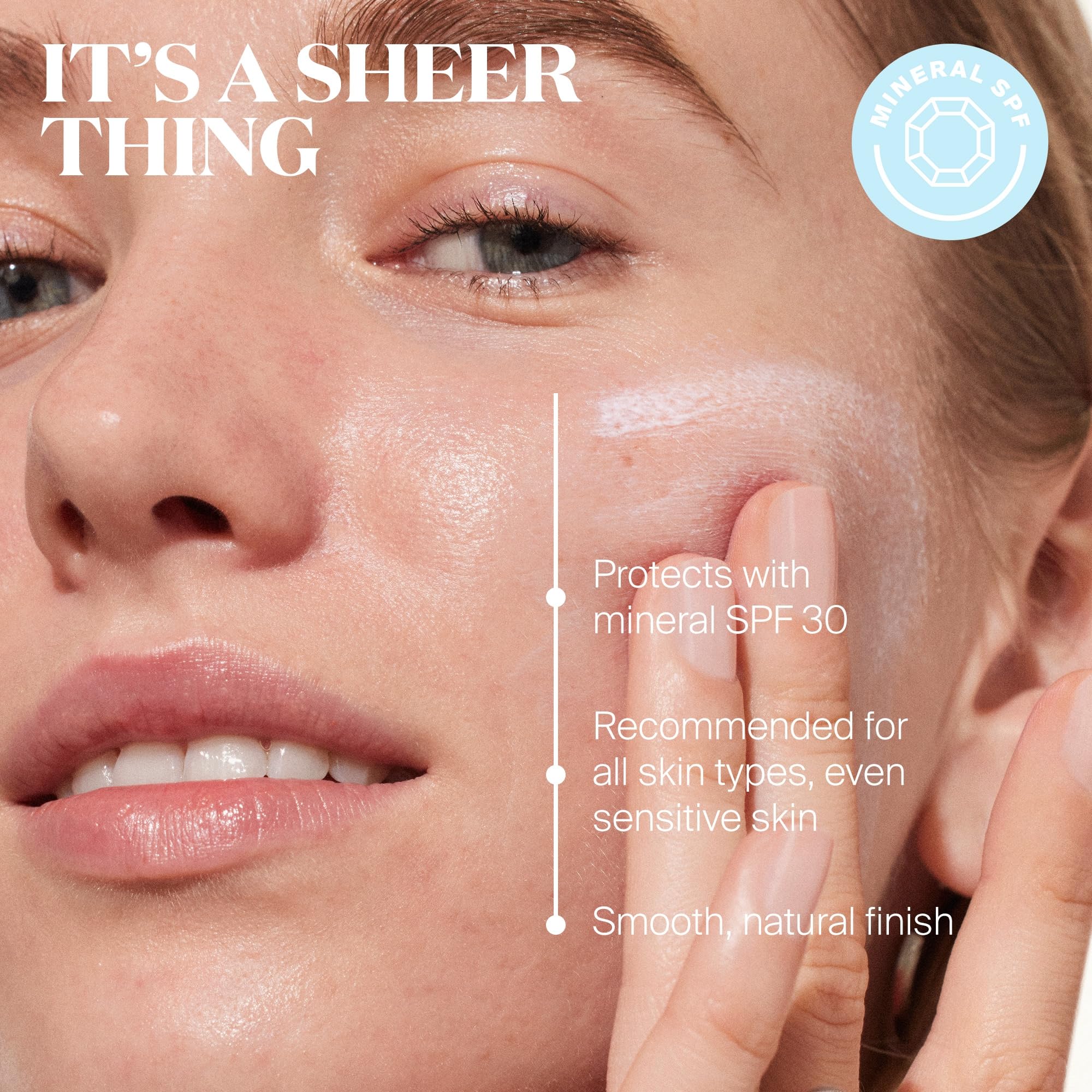 Supergoop! Mineral Sheerscreen SPF 30 PA+++ - Pack of 2 | Mineral Sunscreen + Primer | Satin Finish | Blue Light Filtering