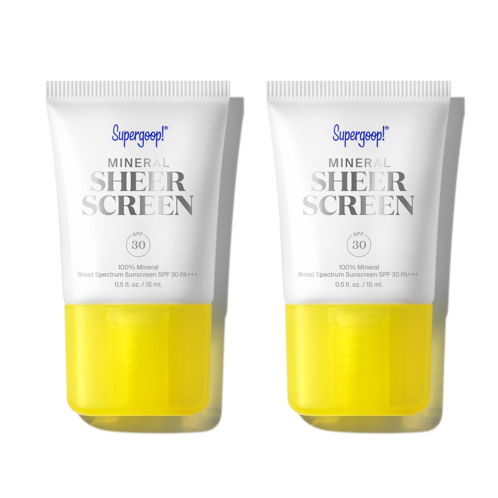 Supergoop! Mineral Sheerscreen SPF 30 PA+++ – 2-Pack Mineral Sunscreen + Primer, Satin Finish