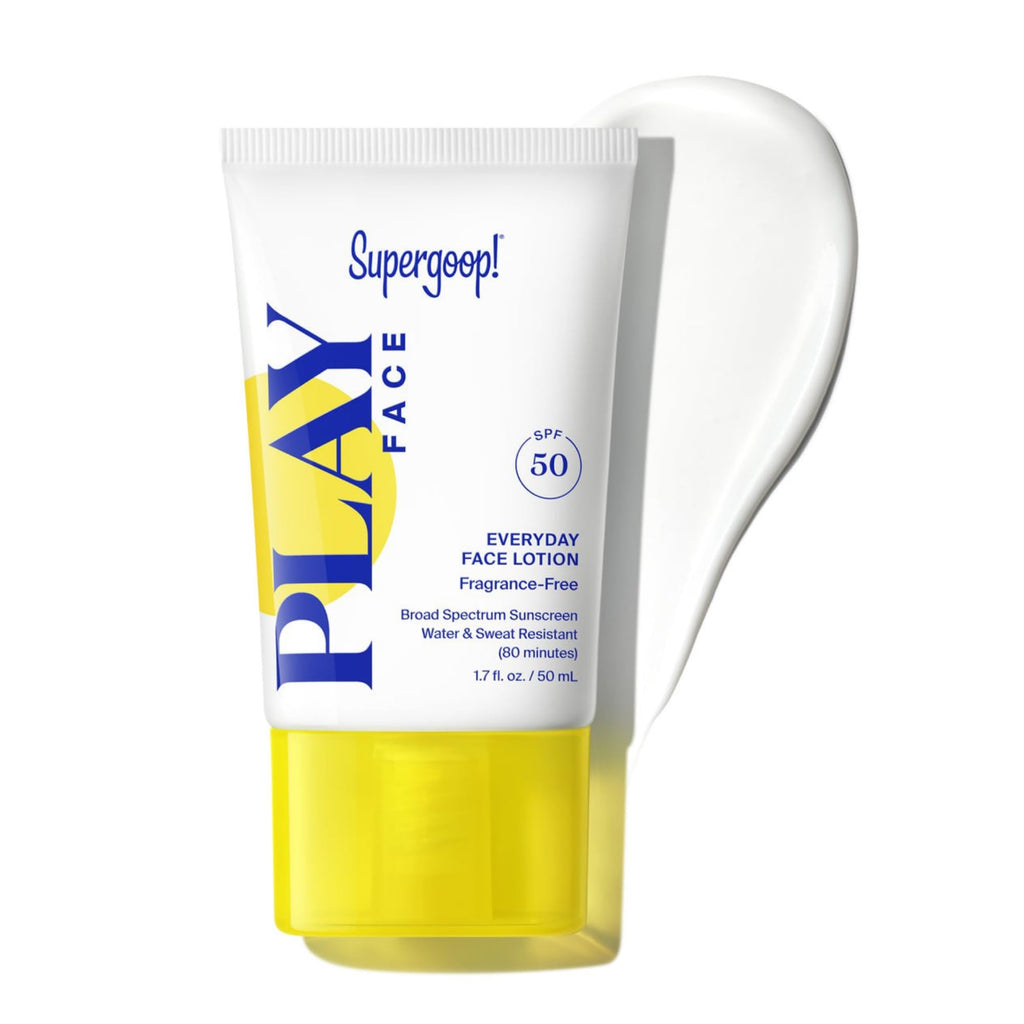 Supergoop! PLAY Everyday Face Lotion SPF 50 – Lightweight, Fragrance-Free Sunscreen