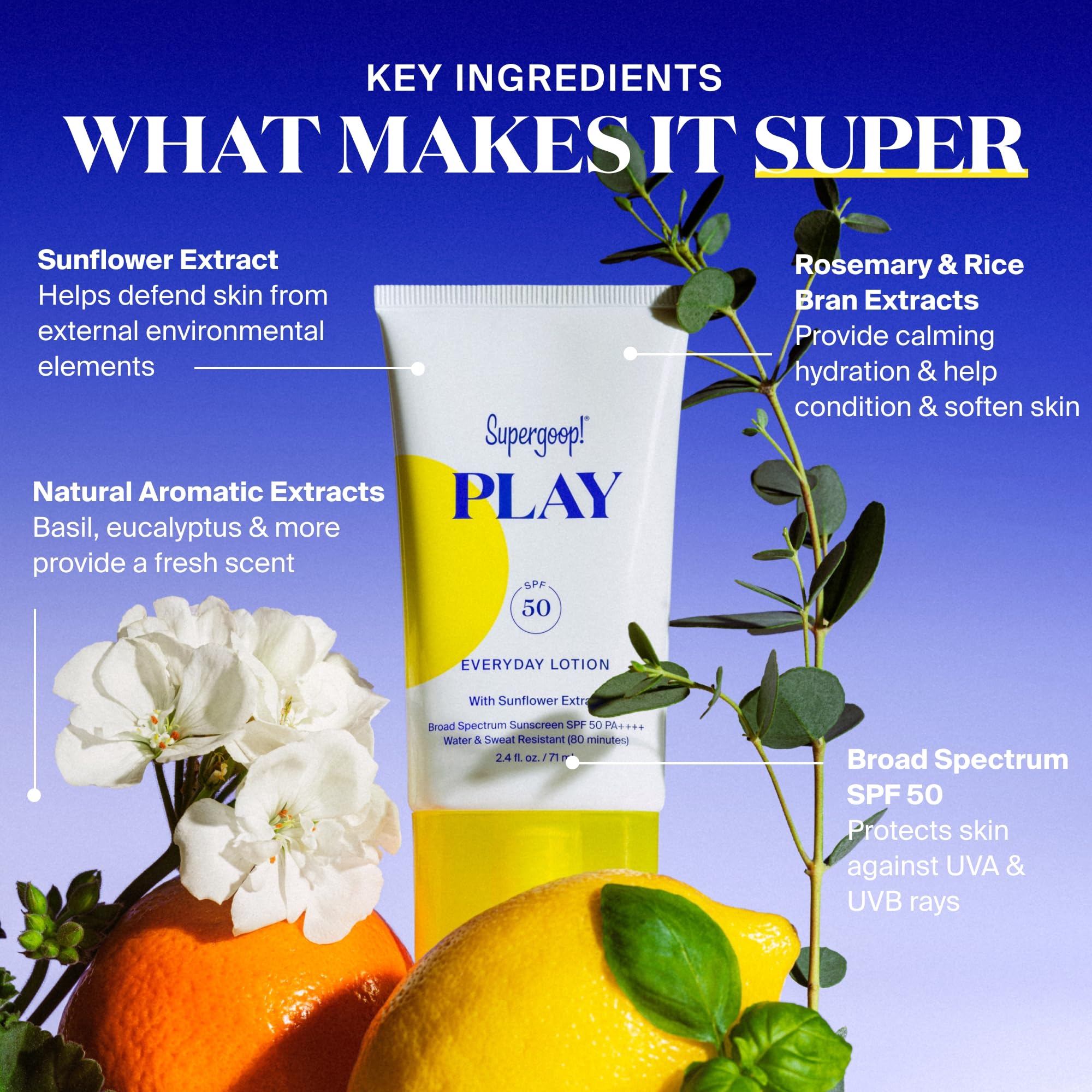 Supergoop! PLAY Everyday Lotion SPF 50 – Pump Refill Pouch, Broad Spectrum for Face & Body (18 oz)