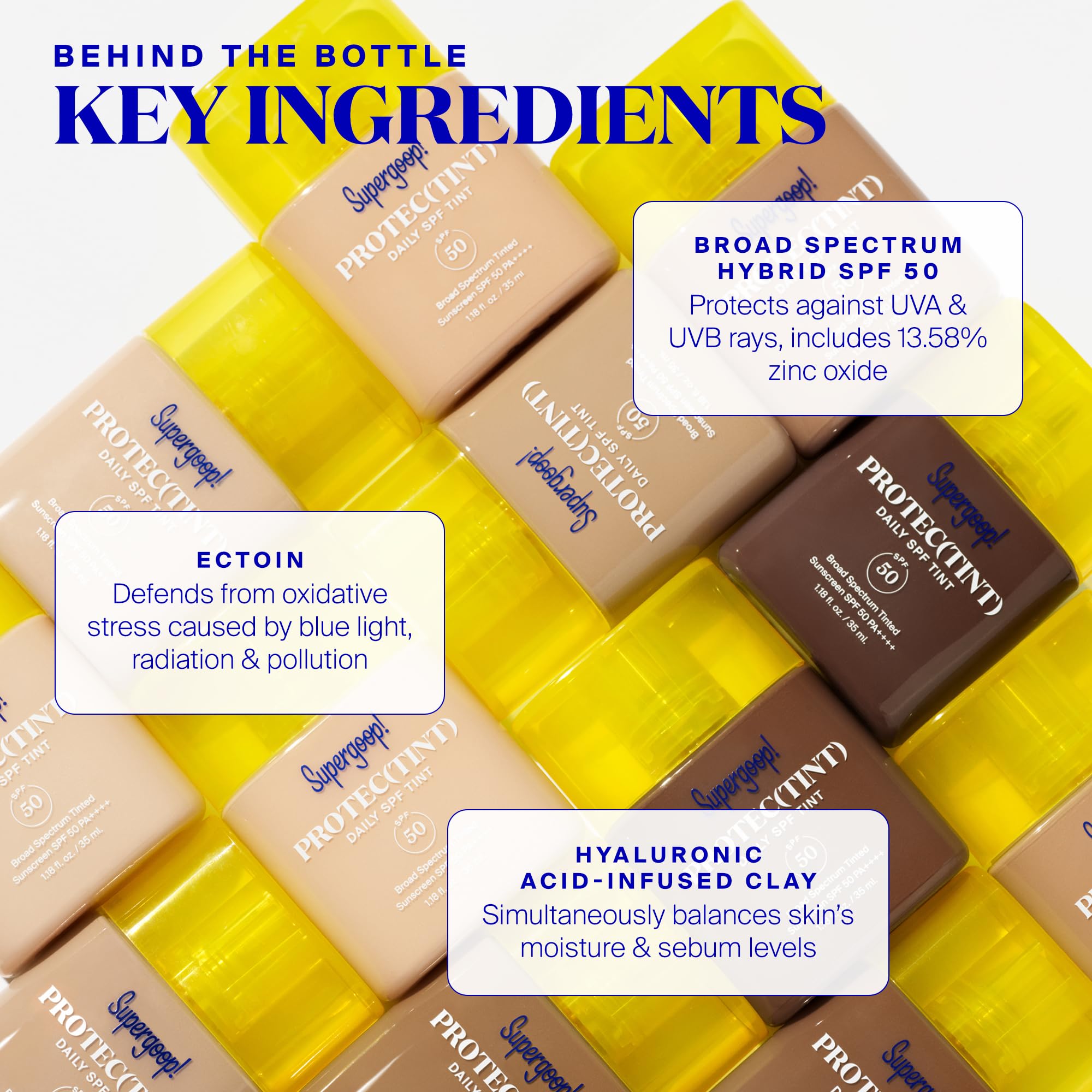 Supergoop! Protec(tint) Daily SPF 50 — Light 26W | Buildable Coverage, Natural Finish