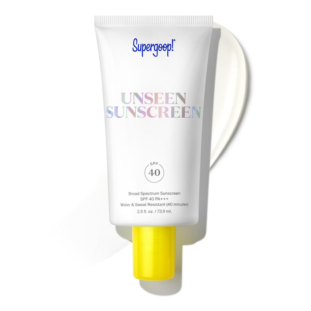 Supergoop! Unseen Sunscreen SPF 40 – Clear, Weightless Sunscreen + Makeup-Gripping Primer