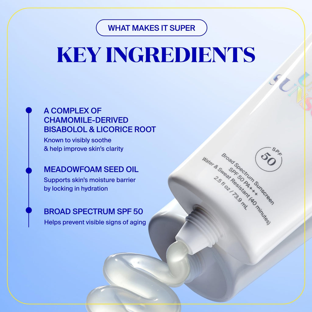 Supergoop! Unseen Sunscreen SPF 50 — Clear, Invisible Primer & Sunscreen (1.7 fl oz)