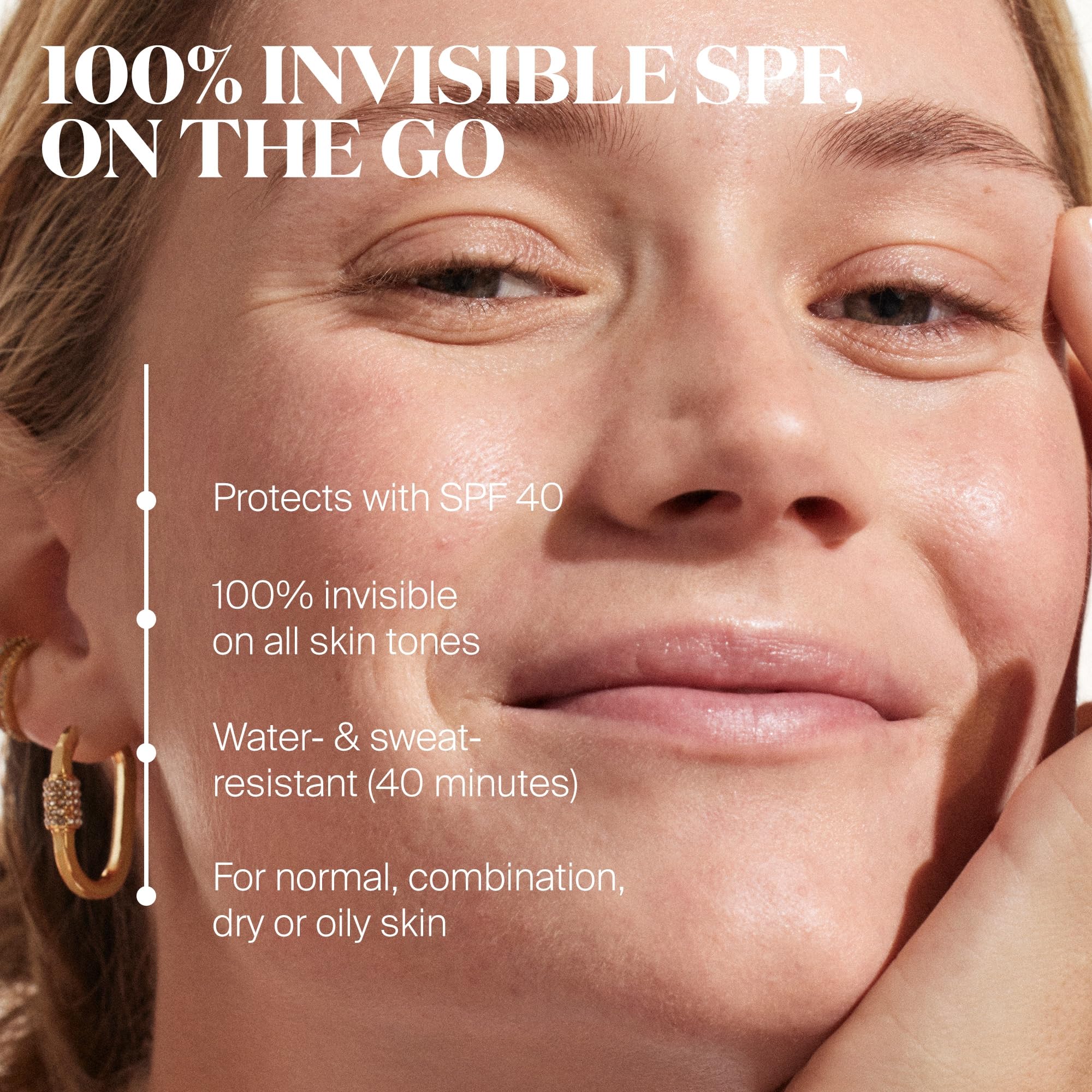 Supergoop! Unseen Sunscreen Stick SPF 40 – Clear, Invisible, Glides Over Makeup – 2-Pack
