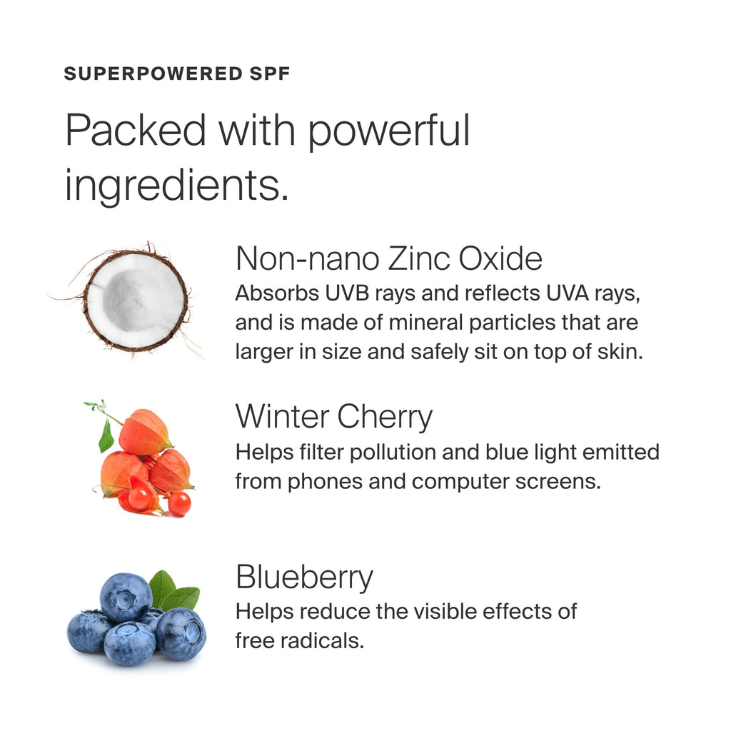 Supergoop! Zincscreen SPF 40 PA+++ Mineral Face Lotion with Pink Hue – Non-Nano Zinc Oxide