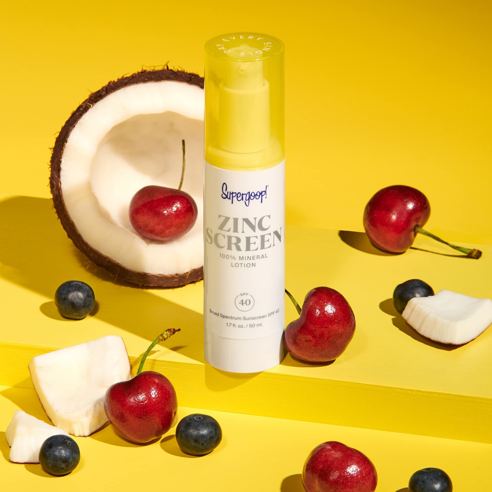 Supergoop! Zincscreen SPF 40 PA+++ Mineral Face Lotion with Pink Hue – Non-Nano Zinc Oxide