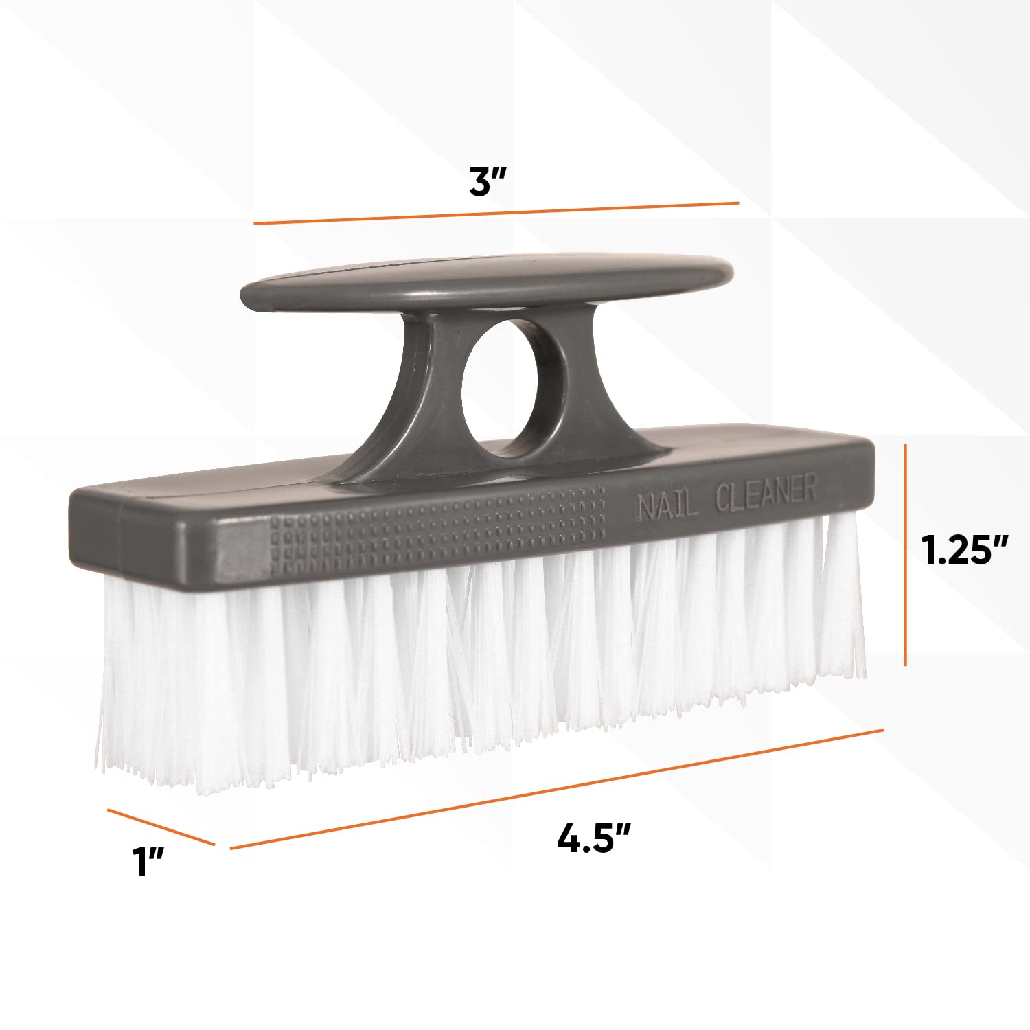 Superio Nail Scrubber Brush – All-Purpose Stiff Cleaning Brush, 12-Pack