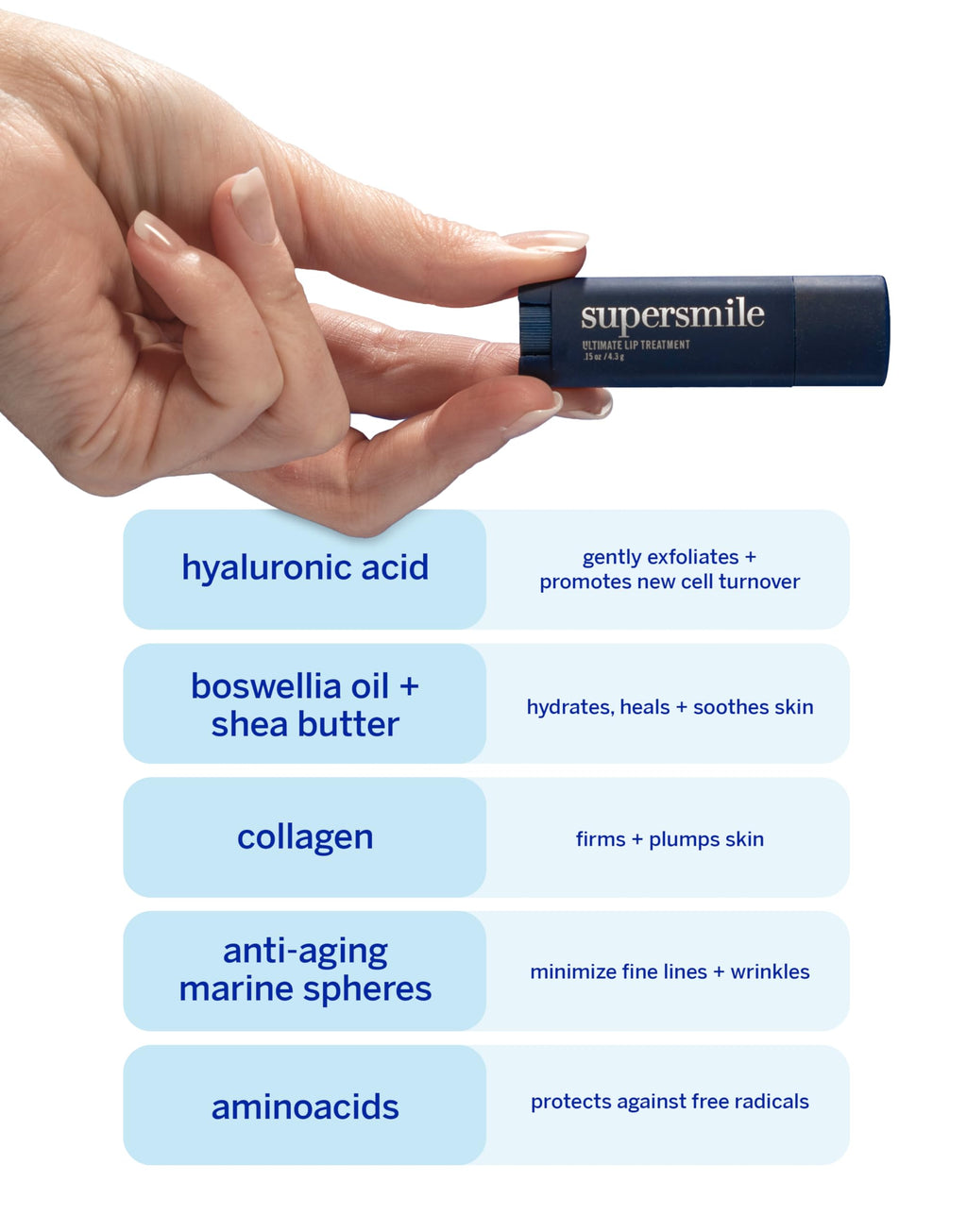 Supersmile Ultimate Lip Treatment — Hydrating Lip Balm with Collagen & Shea (2-pack)