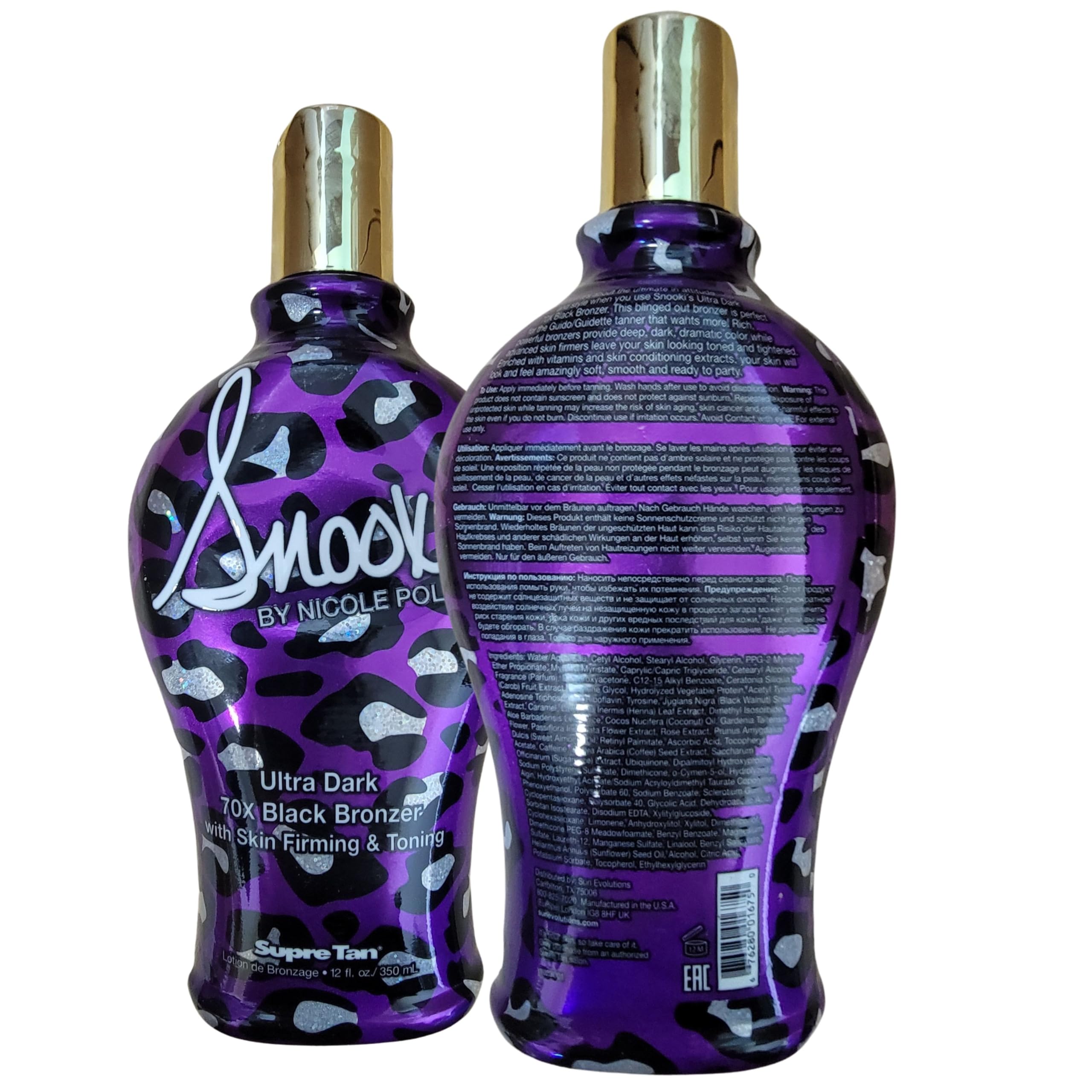 Supre Snooki Ultra Dark 70x Black Bronzer with Skin Firming & Toning – 12 fl oz