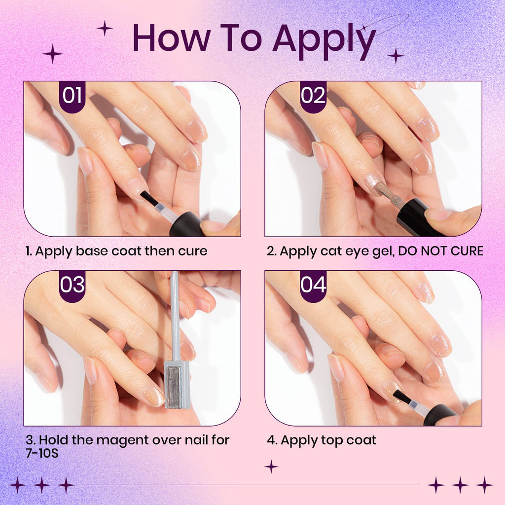 SUPWEE 12 Colors Cat Eye Gel Nail Polish Set – Macaron Candy Magnetic Gel Polish for DIY Home Manicures