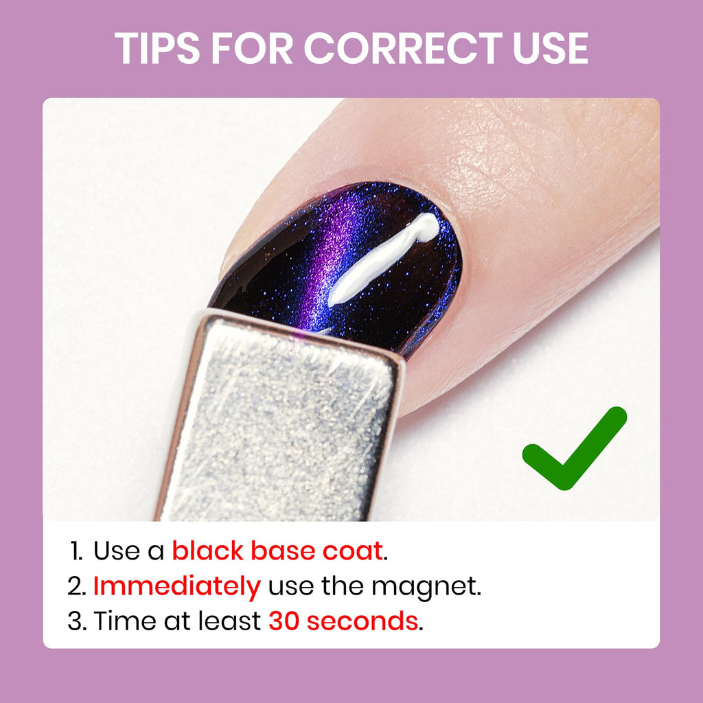 SUPWEE 9D Magnetic Cat Eye Nail Polish Set – Quick-Dry, No UV Lamp, High Gloss