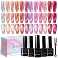 SUPWEE 12 Colors Magnetic Cat Eye Gel Polish Moonlight – Soak Off UV Nail Kit