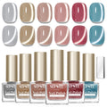 SUPWEE Cat Eye Nail Polish Set – 6 Quick-Dry Magnetic Lacquers for salon-worthy cat eye nails