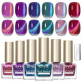 SUPWEE Cat Eye Nail Polish Set | Quick-Dry Magnetic Lacquer in 6 Holographic Shades