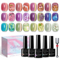 SUPWEE Cat Magnetic Eye Gel Polish – 12 Fruit Colors, DIY Cat Eye Kit with Magnetic Stick