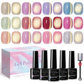 SUPWEE Cat Eye Gel Nail Polish Set – 12 Magnetic Colors with Holographic Glitter | DIY Home Manicure