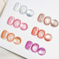 SUPWEE Cateye Gel Nail Polish Set – 6 Magnetic Cat Eye Colors for DIY Nail Art | UV Lamp Cured