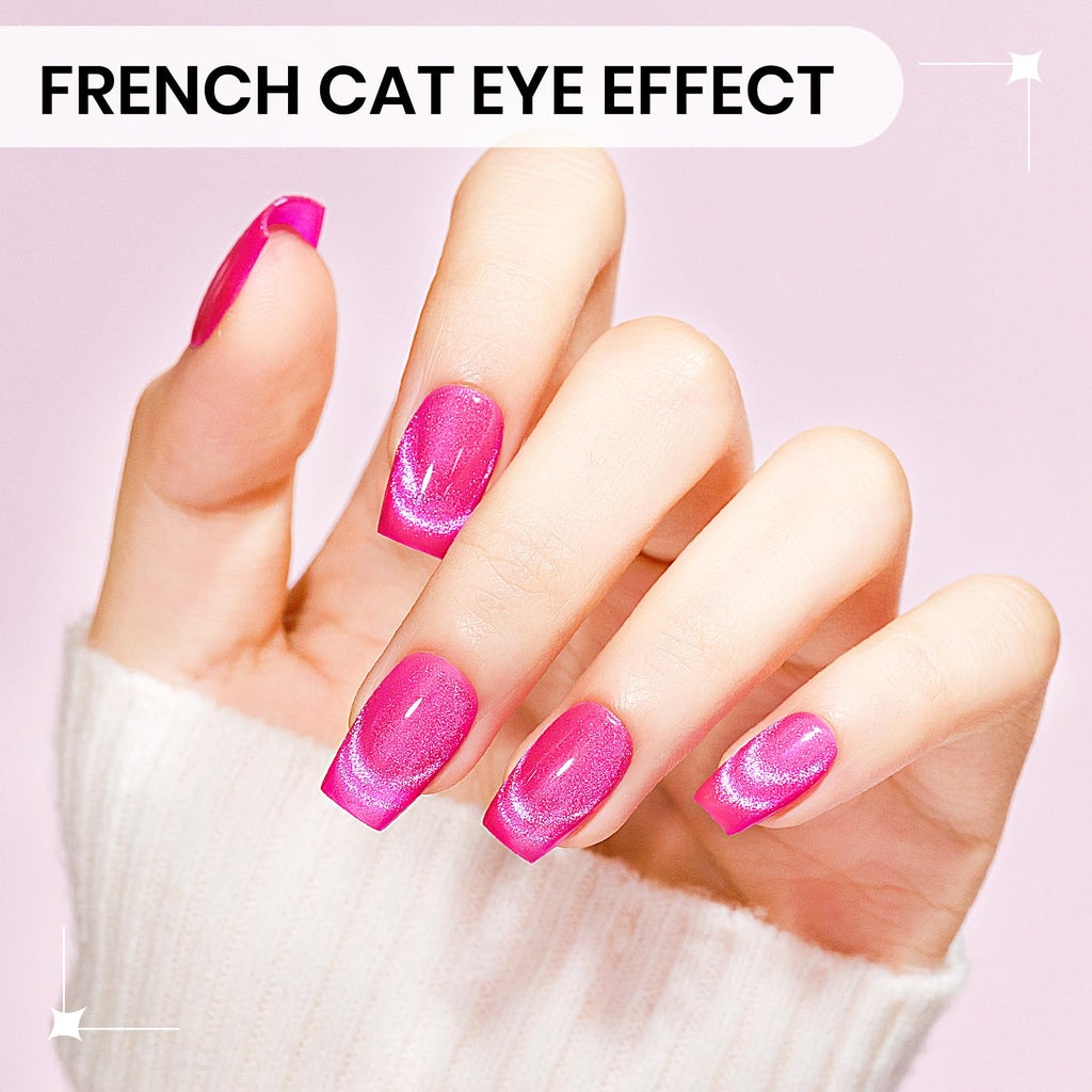 SUPWEE 12 Colors Neon Cat Eye Gel Nail Polish with Magnetic Tool – Vibrant Cat Eye Effects