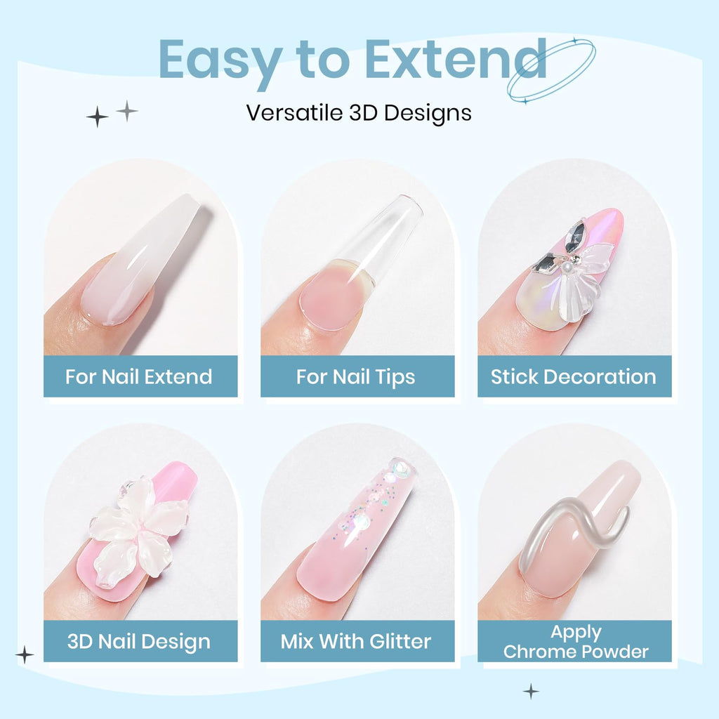 SUPWEE Sculpting Gel Kit – 3D Nail Art Builder Gel for Extensions