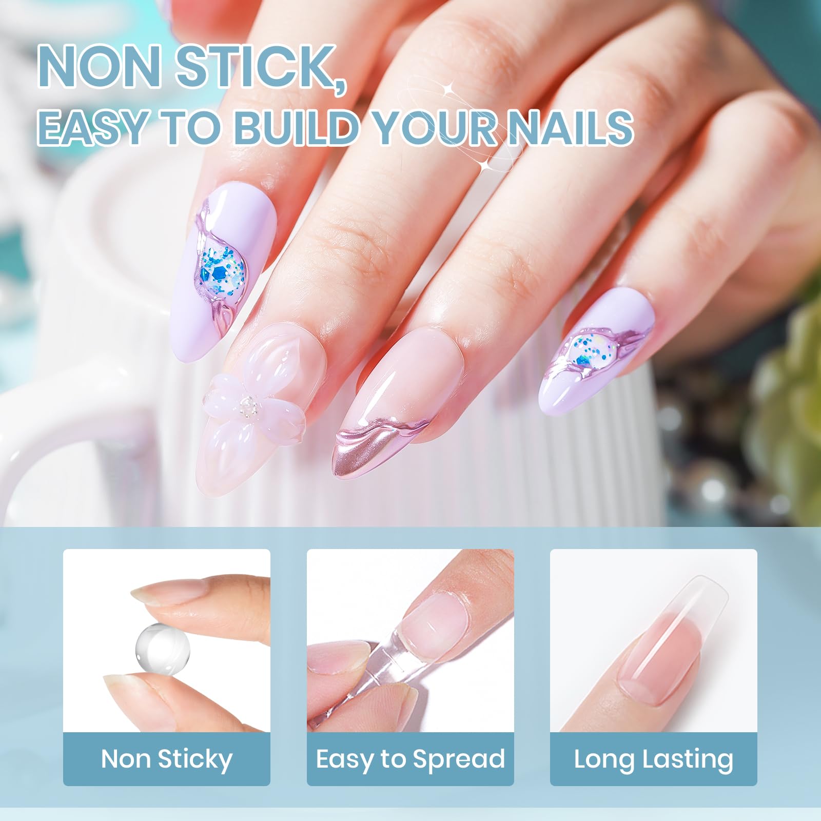SUPWEE Sculpting Gel Kit – 3D Nail Art Builder Gel for Extensions