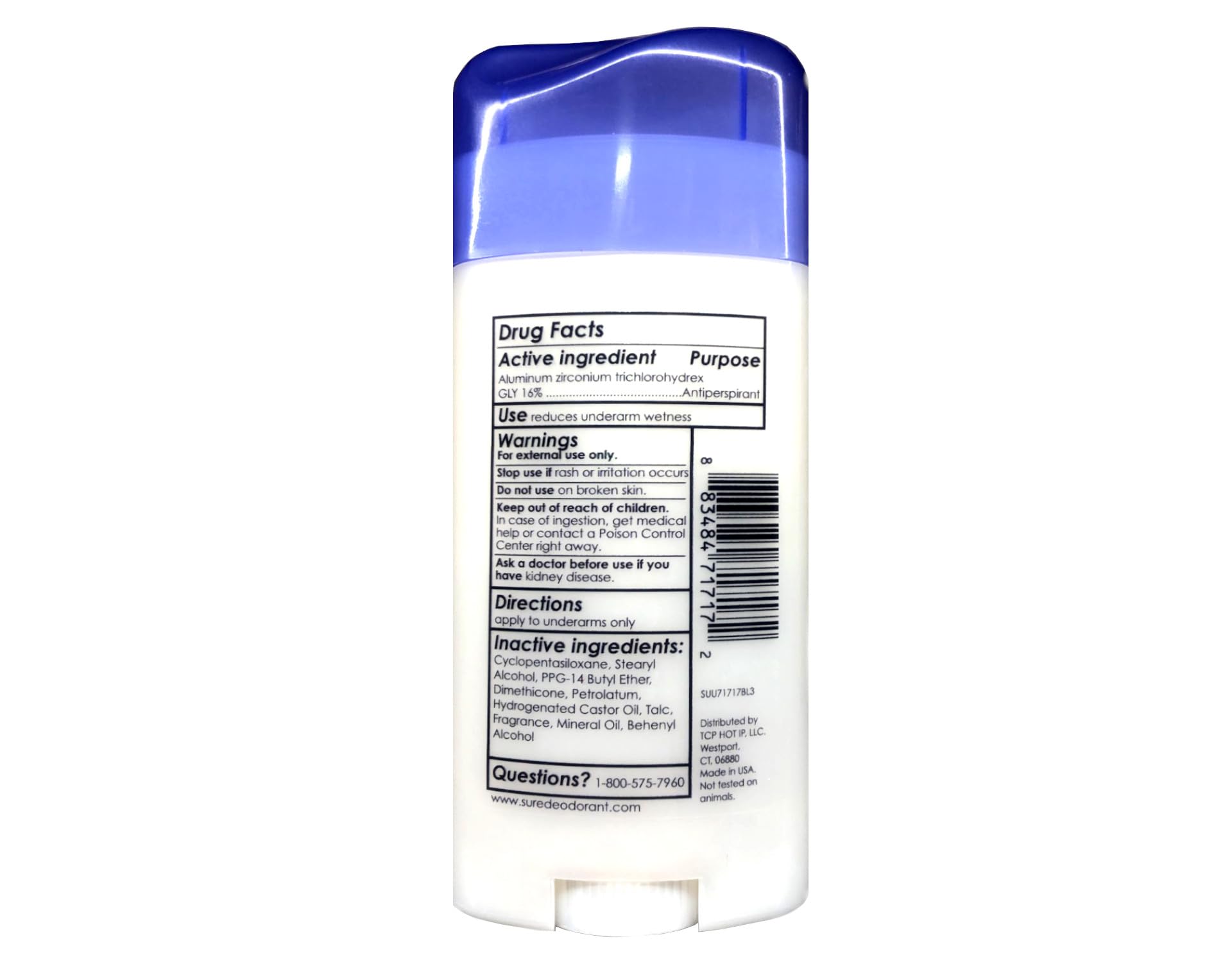 Sure Invisible Solid Antiperspirant Deodorant – Unscented, 2.6 oz, Pack of 10