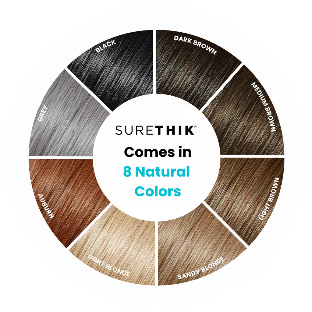 SURETHIK Medium Brown Hair Fibers for Thinning Hair - 30g | Instant Fuller Look for Men & Women