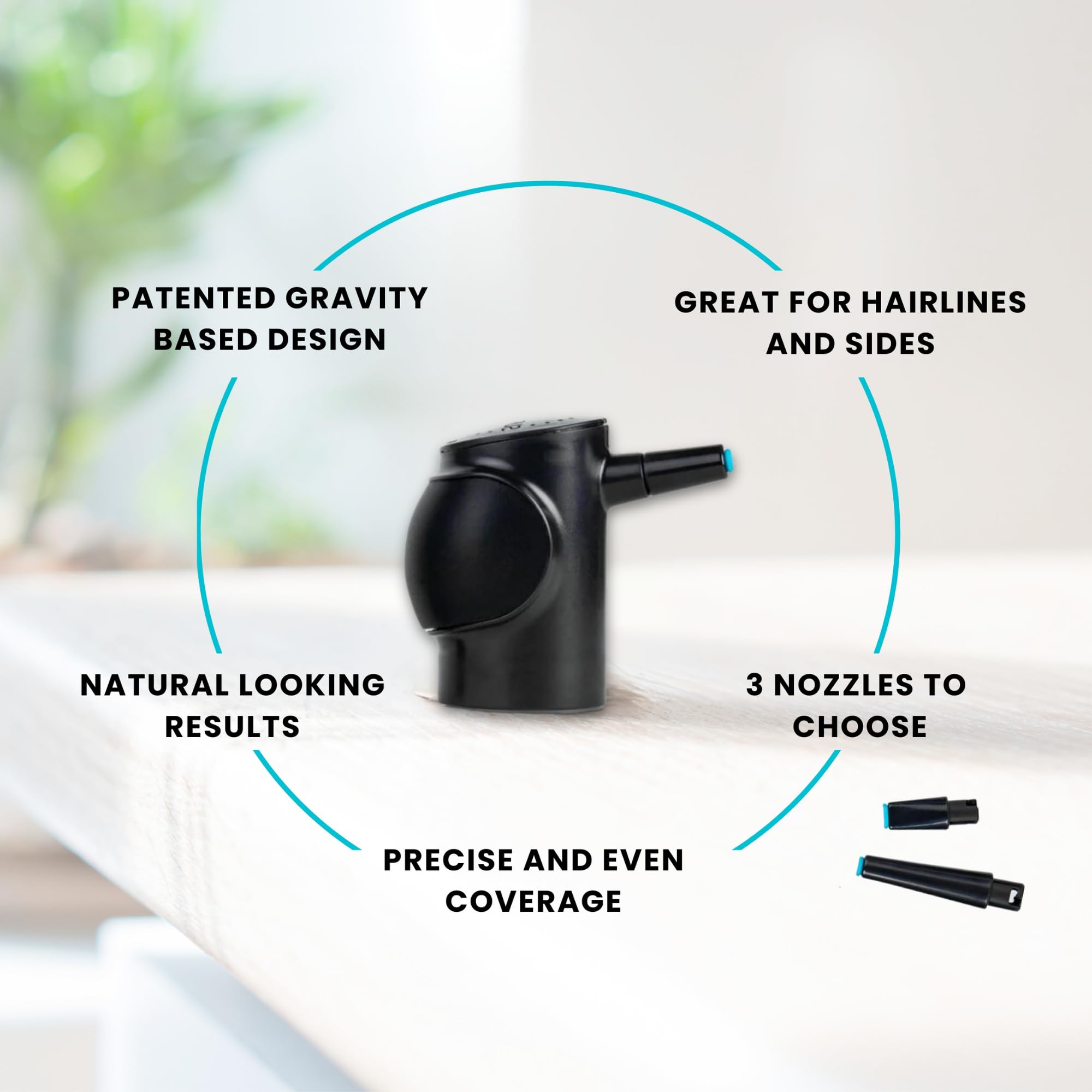 SURETHIK Hair Fiber Applicator Toolkit – Twist-On Pump, Hairline Tool & 3 Nozzles (Exclusive For SURETHIK Bottles)