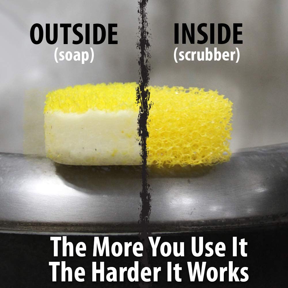 Surly Soap 14055 Medium Aggression Bar Soap – Built-in Scrub Pad