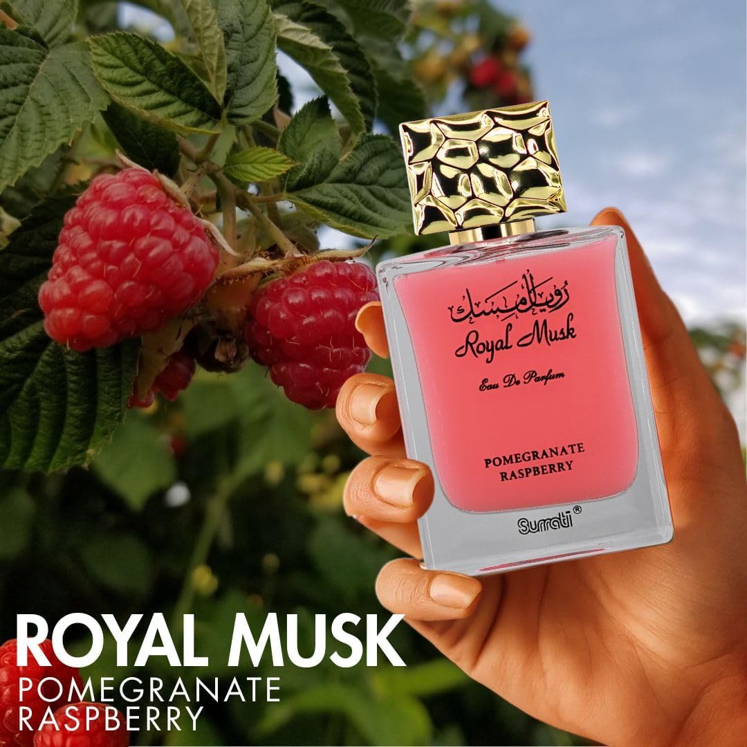 Surrati Royal Musk Pomegranate Raspberry EDP for Women – 100 ml | Long-Lasting Arabian Perfume