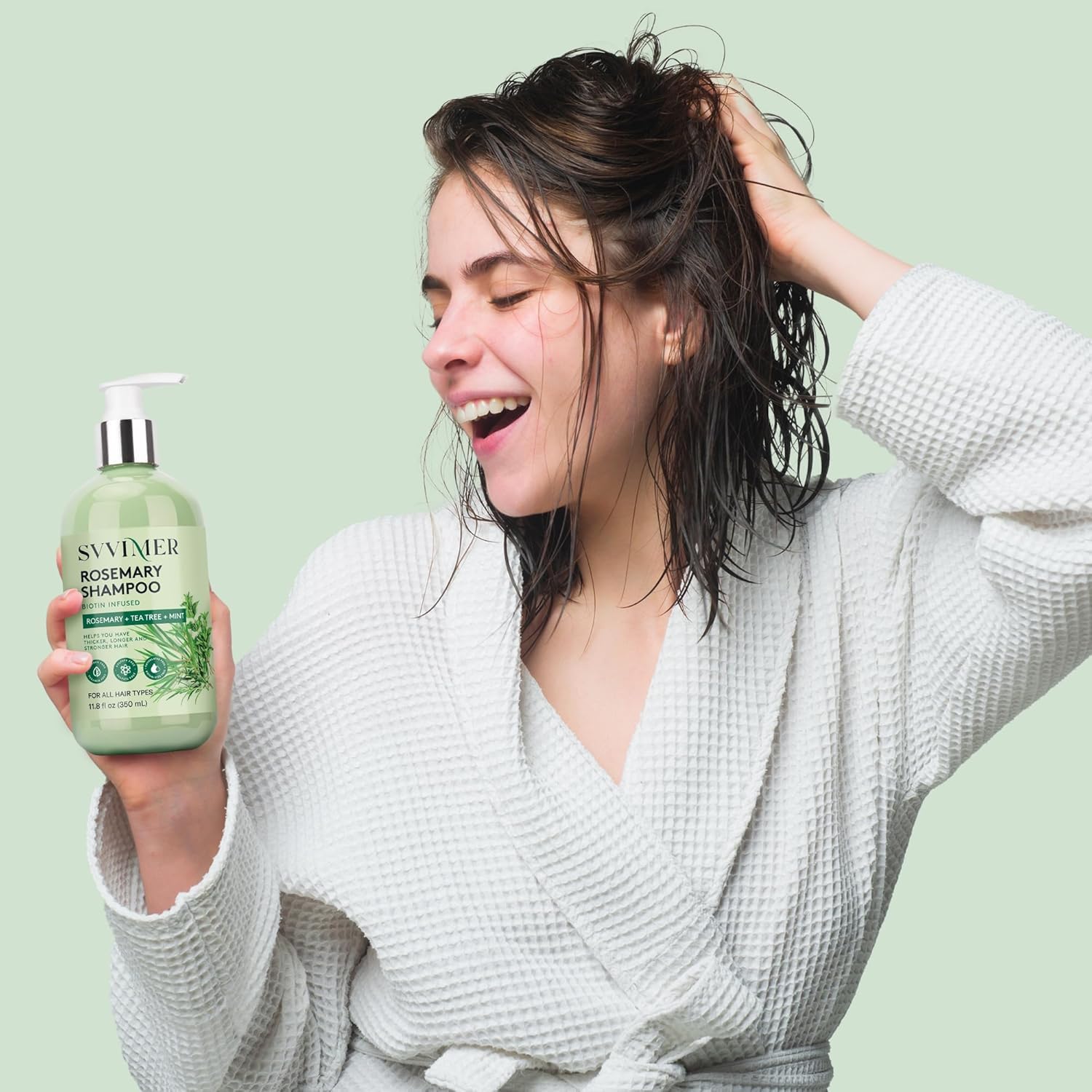 Svvimer Hair Thickening Shampoo & Conditioner – Rosemary, Biotin, Tea Tree Oil & Mint | Sulfate-Free for Women & Men